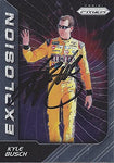 AUTOGRAPHED Kyle Busch 2018 Panini Prizm EXPLOSION (#18 M&Ms Team) Joe Gibbs Racing Monster Cup Series Signed Collectible NASCAR Trading Card with COA