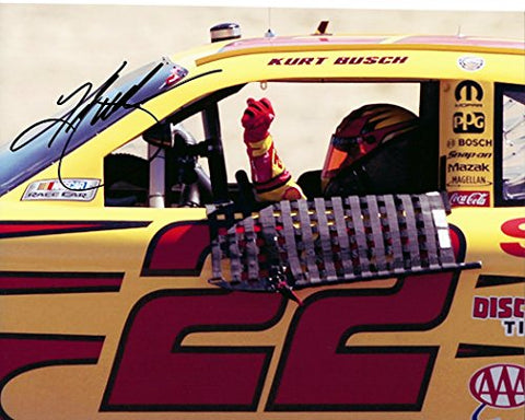 AUTOGRAPHED 2011 Kurt Busch #22 Shell/Pennzoil Racing (Pit Road) Signed 8X10 NASCAR Glossy Photo with COA