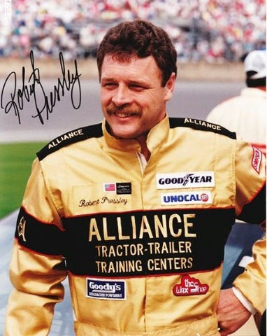 AUTOGRAPHED Robert Pressley 1992 ALLIANCE TRACTOR (Winston Cup) 8X10 SIGNED NASCAR Glossy Photo w/COA