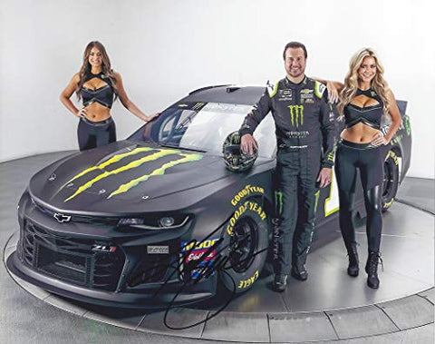 AUTOGRAPHED 2019 Kurt Busch #1 Monster Energy Chevrolet Team MONSTER GIRL MEDIA DAY (Chip Ganassi Racing) Monster Cup Series Signed Collectible Picture NASCAR 8X10 Inch Glossy Photo with COA