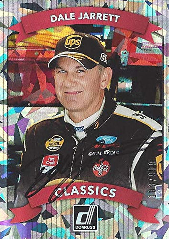 AUTOGRAPHED Dale Jarrett 2018 Panini Donruss Racing CLASSICS (#88 UPS Team) Robert Yates Racing Insert Signed NASCAR Collectible Trading Card with COA #103/999