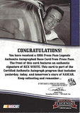 AUTOGRAPHED Rex White 2006 Press Pass Legends Racing CERTIFIED SIGNATURE (On-Card Autograph Blue Ink) Vintage Driver Signed Collectible NASCAR Trading Card #558/650