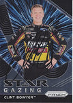 AUTOGRAPHED Clint Bowyer 2018 Panini Prizm STAR GAZING (#14 Rush Truck Center Team) Stewart-Haas Racing Insert Signed NASCAR Collectible Trading Card with COA