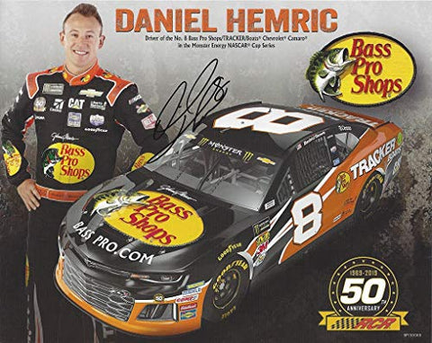 AUTOGRAPHED 2019 Daniel Hemric #8 Bass Pro Shops Chevrolet Camaro RCR 50TH ANNIVERSARY (Richard Childress Racing) Rookie Signed Collectible Picture NASCAR 8X10 Inch Official Hero Card Photo with COA