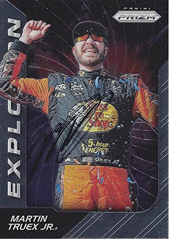 AUTOGRAPHED Martin Truex Jr. 2018 Panini Prizm EXPLOSION (#78 Bass Pro Shops) Furniture Row Racing Monster Cup Series Signed NASCAR Collectible Trading Card with COA