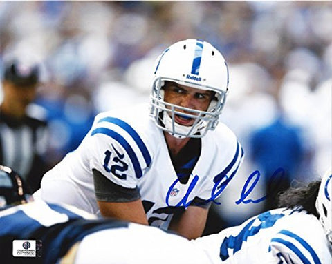 AUTOGRAPHED 2014 Andew Luck #12 Indianapolis Colts Quarterback Signed Glossy 8X10 NFL Football Photo with COA