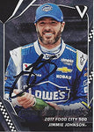 AUTOGRAPHED Jimmie Johnson 2018 Panini Victory Lane Racing PAST WINNERS (2017 Bristol Win) Hendrick Motorsports Signed NASCAR Collectible Trading Card with COA