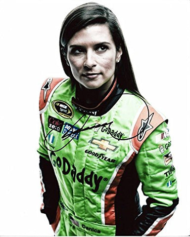 AUTOGRAPHED 2015 Danica Patrick #10 GoDaddy Racing Team (Stewart-Haas) Media Day Pose Signed Picture 8X10 NASCAR Glossy Photo with COA