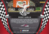 AUTOGRAPHED Denny Hamlin 2018 Panini Victory Lane Racing CELEBRATIONS (Darlington Race Win) #11 Gibbs Team Insert Rare Parallel Signed Collectible NASCAR Trading Card with COA #10/25