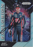AUTOGRAPHED Kurt Busch 2018 Panini Prizm EXPLOSION RARE PRIZM (#41 Stewart-Haas Racing) Monster Cup Series Insert Signed NASCAR Collectible Trading Card with COA