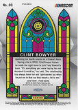 AUTOGRAPHED Clint Bowyer 2020 Panini Prizm STAINED GLASS RARE PRIZM (#14 Rush Truck Center Team) Stewart-Haas Racing Insert Signed NASCAR Collectible Trading Card with COA #196/199