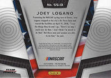 AUTOGRAPHED Joey Logano 2018 Panini Prizm Racing STARS AND STRIPES (#22 Pennzoil Penske Team) Rare Chrome Insert Signed NASCAR Collectible Trading Card with COA