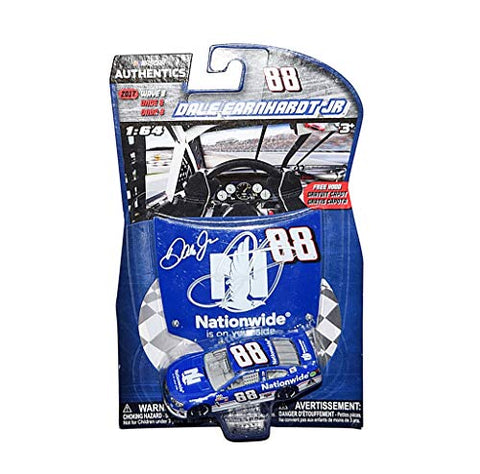 AUTOGRAPHED 2017 Dale Earnhardt Jr. #88 Nationwide Racing DARLINGTON THROWBACK (Hendrick Motorsports) Monster Cup WAVE 8 NASCAR AUTHENTICS Signed Lionel 1/64 Scale NASCAR Diecast with Mini Hood & COA