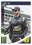 AUTOGRAPHED Jimmie Johnson 2019 Panini Donruss Racing (#48 Lowes For Pros Team) Hendrick Motorsports Monster Energy Cup Series Signed NASCAR Collectible Trading Card with COA