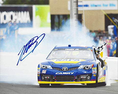 AUTOGRAPHED 2013 Martin Truex Jr. #56 NAPA Auto Parts SONOMA RACE WIN (Victory Burnout) Michael Waltrip Racing Rare Signed Collectible Picture 8X10 Inch NASCAR Glossy Photo with COA