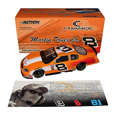 AUTOGRAPHED 2004 Martin Truex Jr. #8 Chance 2 Motorsports Racing RICHIE EVANS TRIBUTE (Busch Series) Signed Action 1/24 Scale NASCAR Diecast Car with COA (1 of only 2,940 produced)
