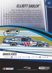 AUTOGRAPHED Elliott Sadler 2015 Press Pass Racing RARE CUP CHASE EDITION (#11 Nationwide Series) Gold Insert Signed NASCAR Collectible Trading Card with COA #10/75