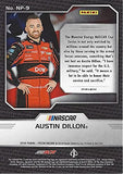 AUTOGRAPHED Austin Dillon 2018 Panini Prizm NATIONAL PRIDE PRIZM (#3 Dow Team) Richard Childress Racing Monster Cup Series Rare Insert Signed NASCAR Collectible Trading Card with COA