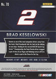 AUTOGRAPHED Brad Keselowski 2016 Panini Prizm CHAMPIONS (Kobalt 400 Race Win) #2 Miller Lite Team Penske Signed Collectible NASCAR Trading Card with COA