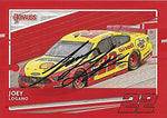 AUTOGRAPHED Joey Logano 2021 Panini Donruss Racing RARE RED PARALLEL (#22 Shell Pennzoil) Team Penske NASCAR Cup Series Signed Collectible Trading Card with COA #238/299