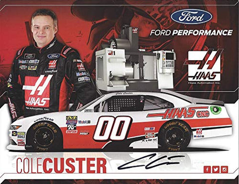 AUTOGRAPHED 2019 Cole Custer #00 Haas Automation Ford Performance (Stewart-Haas Racing) Xfinity Series Driver Signed Collectible Picture 9X11 Inch NASCAR Hero Card Photo with COA