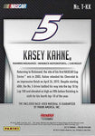 AUTOGRAPHED Kasey Kahne 2016 Panini Prizm Racing RACE-USED TIRE (#5 Farmers Insurance) Hendrick Motorsports Chrome Insert Signed NASCAR Collectible Trading Card with COA