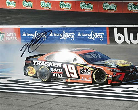 AUTOGRAPHED 2021 Martin Truex Jr. #19 Bass Pro Shops PHOENIX RACE WIN (Burnout Celebration) Joe Gibbs Racing Signed Collectible Picture 8X10 Inch NASCAR Glossy Photo with COA