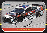 AUTOGRAPHED Kyle Busch 2020 Panini Donruss DARLINGTON THROWBACK (#18 Snickers Car) Joe Gibbs Racing Black Border Signed Collectible NASCAR Trading Card with COA