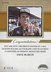 AUTOGRAPHED Dave Marcis 2013 Press Pass Legends Racing CERTIFIED SIGNATURE (On-Card Auto) Vintage Signed Collectible NASCAR Trading Card