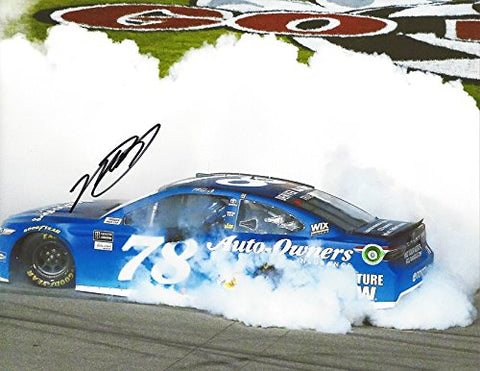 AUTOGRAPHED 2017 Martin Truex Jr. #78 Auto-Owners Racing KANSAS RACE WIN (Victory Burnout) Go Bowling 400 (Monster Energy Cup Series) Signed Collectible Picture NASCAR 9X11 Inch Glossy Photo with COA