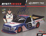 AUTOGRAPHED 2018 Myatt Snider #13 Liberty Tax Ford Team (ThorSport Racing) Camping World Truck Series Signed Collectible Picture 8X10 Inch NASCAR Hero Card Photo with COA