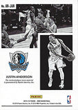 JUSTIN ANDERSON 2015-16 Panini Noir Basketball GAME WORN JERSEY (2-Color Prime Patch) Dallas Mavericks Team Insert NBA Collectible Trading Card (#10 of 49)