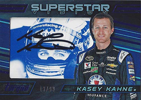 AUTOGRAPHED Kasey Kahne 2016 Panini Torque Racing SUPERSTAR VISION (#5 Farmers Insurance) Hendrick Motorsports Insert Signed NASCAR Collectible Trading Card with COA #13/99