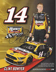AUTOGRAPHED 2019 Clint Bowyer #14 Rush Truck Centers Ford Mustang (Stewart-Haas Racing) Monster Energy Cup Series Signed Collectible Picture NASCAR 9X11 Inch Hero Card Photo with COA