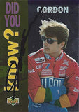 AUTOGRAPHED Jeff Gordon 1995 Upper Deck Racing DID YOU KNOW (#24 DuPont Driver) Hendrick Motorsports Vintage Chrome Signed Collectible NASCAR Trading Card with COA and Toploader