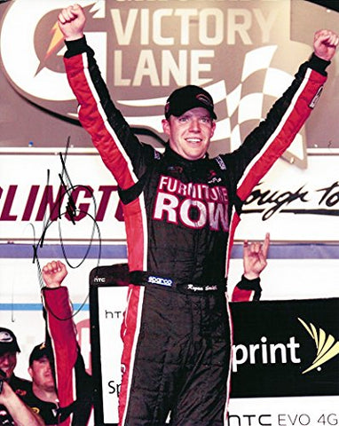 AUTOGRAPHED 2011 Regan Smith #78 Furniture Row Racing DARLINGTON RACE WIN (Victory Lane Celebration) Signed Picture 8X10 Inch NASCAR Glossy Photo with COA