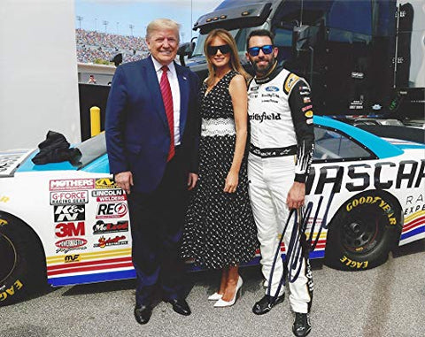 AUTOGRAPHED 2020 Aric Almirola #10 Smithfield Racing PRESIDENT TRUMP APPEARANCE (Daytona 500) NASCAR Cup Series Signed Collectible Picture 8X10 Inch Glossy Photo with COA