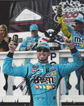 AUTOGRAPHED 2019 Kyle Busch #18 M&Ms Hazelnut Racing POCONO RACE WINNER (Tricky Triangle) Victory Lane Celebration Joe Gibbs Team Signed Collectible Picture 8X10 Inch NASCAR Glossy Photo with COA