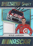 AUTOGRAPHED Kyle Larson 2017 Panini Select Racing RACE-USED SHEETMETAL (#42 Target Team) Monster Cup Series Relic Prizm Insert Signed NASCAR Collectible Trading Card with COA