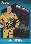 AUTOGRAPHED Kyle Busch 2016 Panini Torque Racing POLE POSITION (#18 M&Ms Team) Insert Signed Collectible NASCAR Trading Card with COA