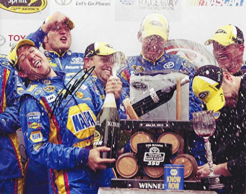 AUTOGRAPHED 2013 Martin Truex Jr. #56 NAPA Auto Parts SONOMA RACE WIN (Victory Lane Celebration) Michael Waltrip Racing Rare Signed Collectible Picture 8X10 Inch NASCAR Glossy Photo with COA