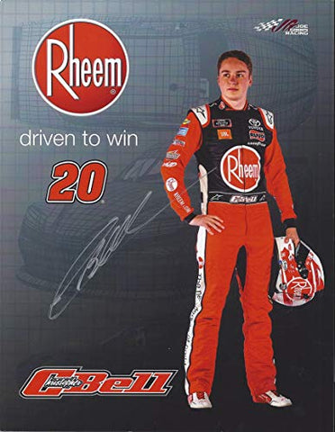 AUTOGRAPHED 2019 Christopher Bell #20 Rheem Toyota Supra Team (Driven to Win) Joe Gibbs Racing Xfinity Series Signed Collectible Picture NASCAR 9X11 Inch Hero Card Photo with COA