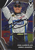AUTOGRAPHED Jimmie Johnson 2018 Panini Victory Lane Racing PAST WINNERS (2006 Aarons 499) Hendrick Motorsports Insert Signed NASCAR Collectible Trading Card with COA