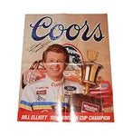 AUTOGRAPHED 1988 Bill Elliott #9 Coors Melling WINSTON CUP SERIES CHAMPION (Ford Thunderbird) Rare Signed 16X20 Inch Vintage NASCAR Poster with COA