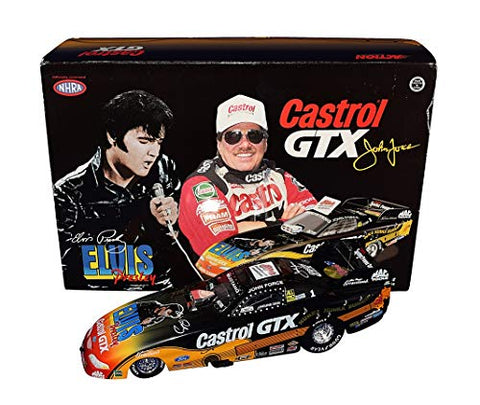 AUTOGRAPHED John Force 1998 Castrol GTX Racing ELVIS PRESLEY PAINT SCHEME (Limited Edition) Rare Signed 1/24 Scale NHRA Funny Car Diecast Car with COA