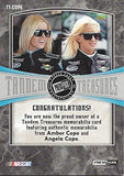 Amber Cope & Angela Cope 2012 Press Pass Total Memorabilia Racing TANDEM TREASURES (Race-Used Glove Patch Memorabilia) Nationwide Series Collectible NASCAR Trading Card #64/99