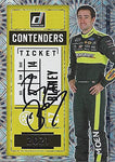 AUTOGRAPHED Ryan Blaney 2021 Panini Donruss Racing CONTENDERS TICKET (#12 Menards) Team Penske NASCAR Cup Series Insert Signed Collectible Trading Card with COA
