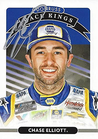 AUTOGRAPHED Chase Elliott 2021 Panini Donruss Racing RACE KINGS (#9 NAPA Driver) Hendrick Motorsports Signed Collectible NASCAR Trading Card with COA