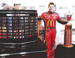 AUTOGRAPHED Jamie McMurray #1 McDonalds Racing DAYTONA 500 TROPHY POSE (Media Day) Chip Ganassi Team Sprint Cup Series Signed Collectible Picture NASCAR 9X11 Inch Glossy Photo with COA