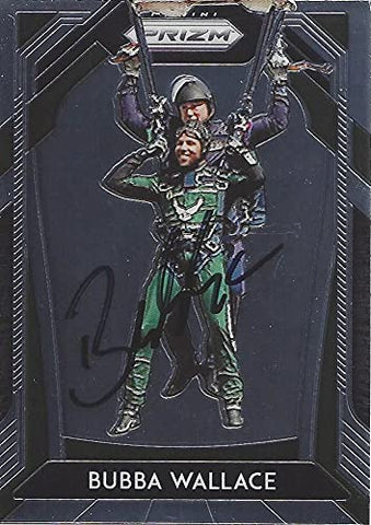 AUTOGRAPHED Bubba Wallace 2020 Panini Prizm Racing SKYDIVING PARACHUTE (#43 Air Force Team) NASCAR Cup Series Signed Collectible Trading Card with COA